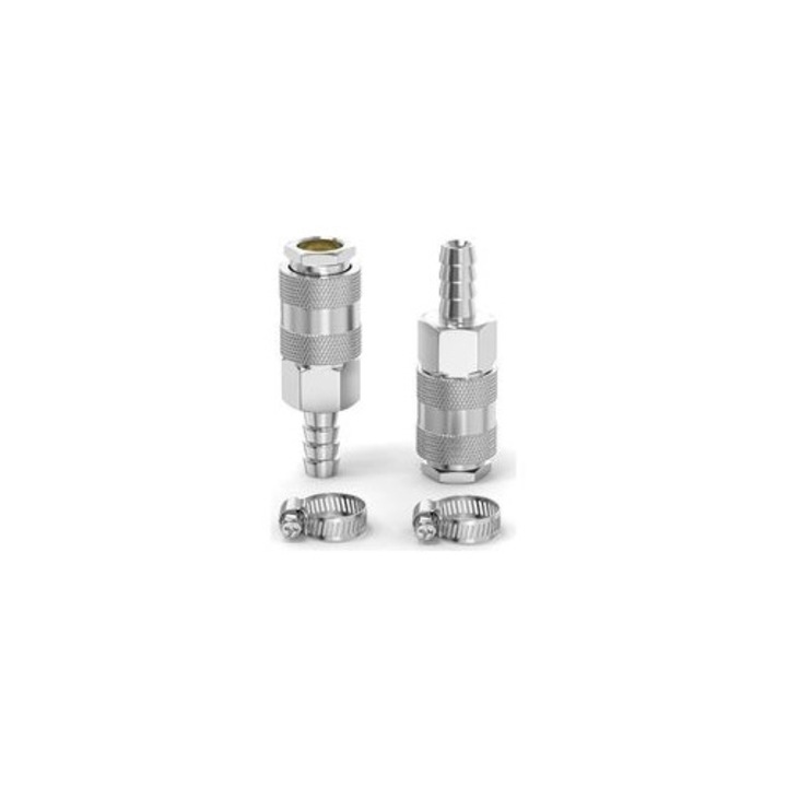 2 db ipari gyorscsatlakozó készlet, nikkelezett, 12mm