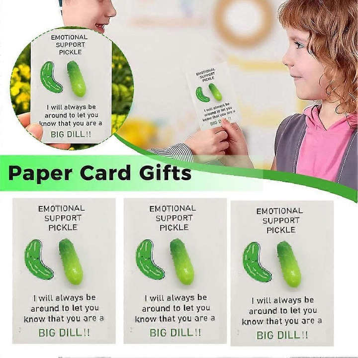 Felicitare OEM Pickle Pocket Hug verde 8x6cm