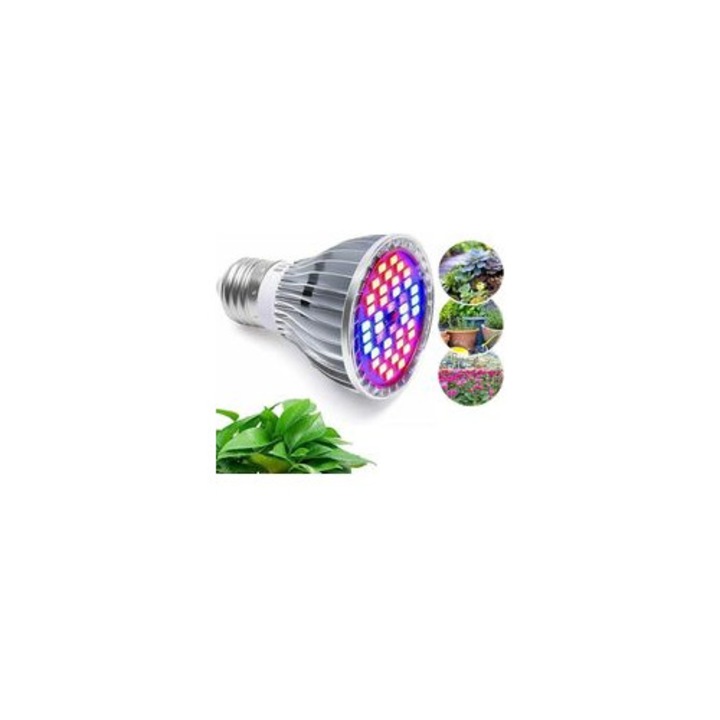 Bec LED 30W 40 LED teljes spektrumú E27 beltéri növényekhez 12h