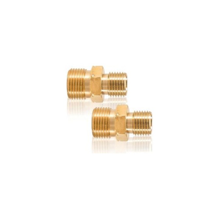 2 db dupla sárgaréz csatlakozó 1/4"x3/8" gázcsövekhez