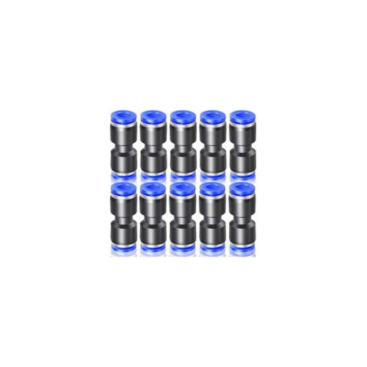 10 darab egyenes pneumatikus csatlakozó készlet 8mm kék