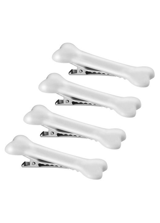 4 buc cleme de par din os de caine, aligator, oase, pietricele, agrafe, Halloween, ace de par, accesorii de petrecere