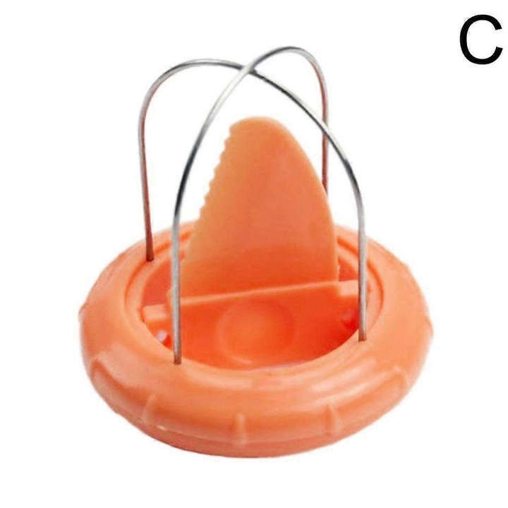 Curatator kiwi inox si ABS verde-galben 7x7cm