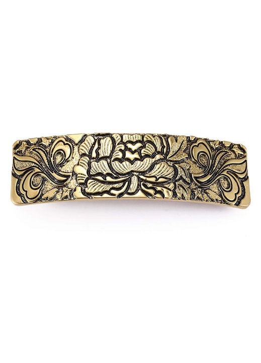 Agrafa de par vintage vikinga cu nod celtic, agrafa de par metalica lucrata manual, accesoriu de par, cadou pentru femei si fete (auriu)