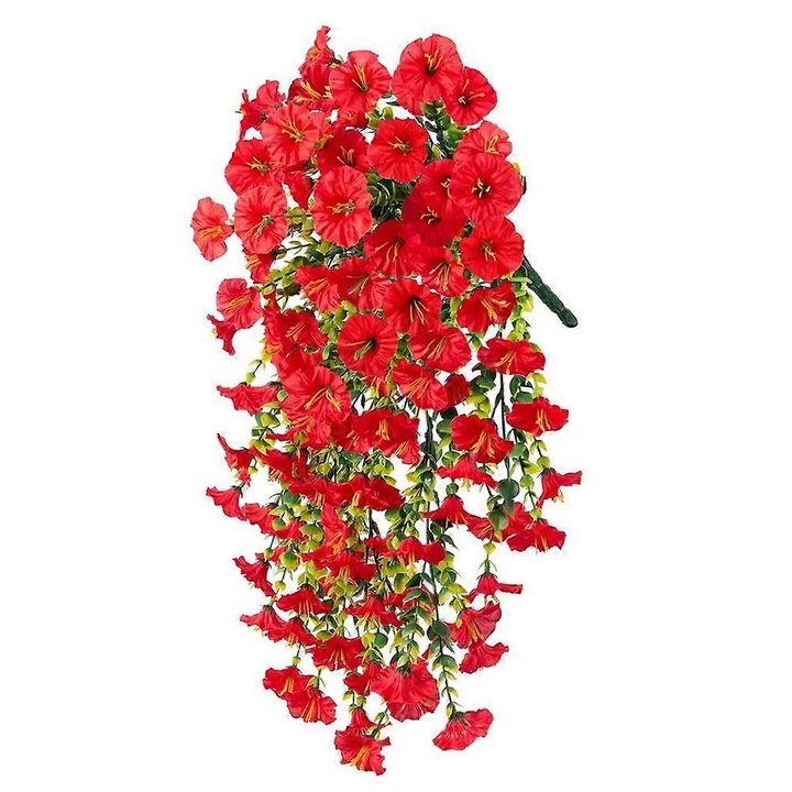 Floare artificiala decorativa perete, 75cm, multicolor