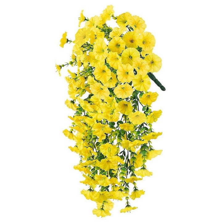 Floare artificiala decorativa pentru perete, 75cm, multicolor
