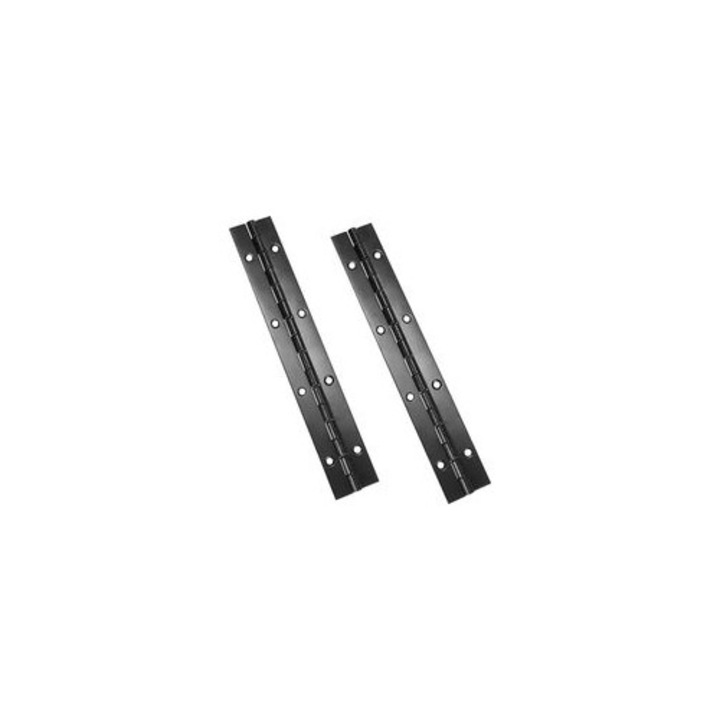 2 db rozsdamentes acél zongorazsanér készlet, fekete ezüst, 300mm