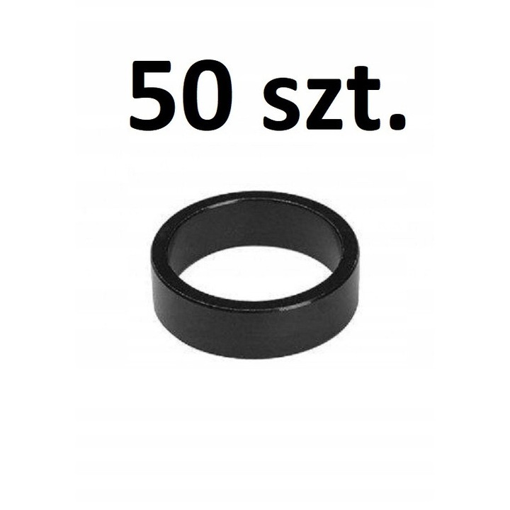NECO alumínium távtartó készlet, 50 db, 10mm, 1 1/8", fekete, 28.6x10x32.5mm