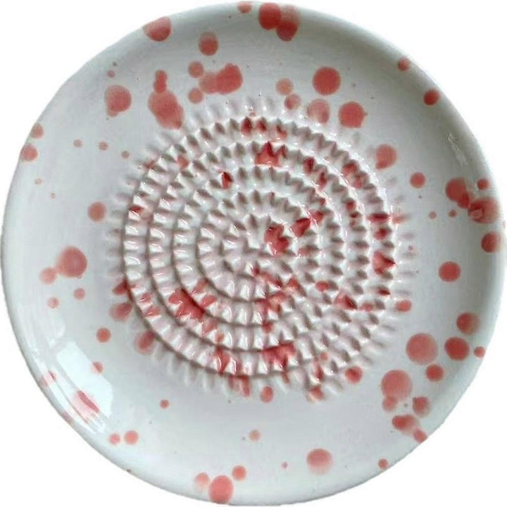 Tava razatoare ceramica, splatter, roz, 11.8x11.8x1.8cm