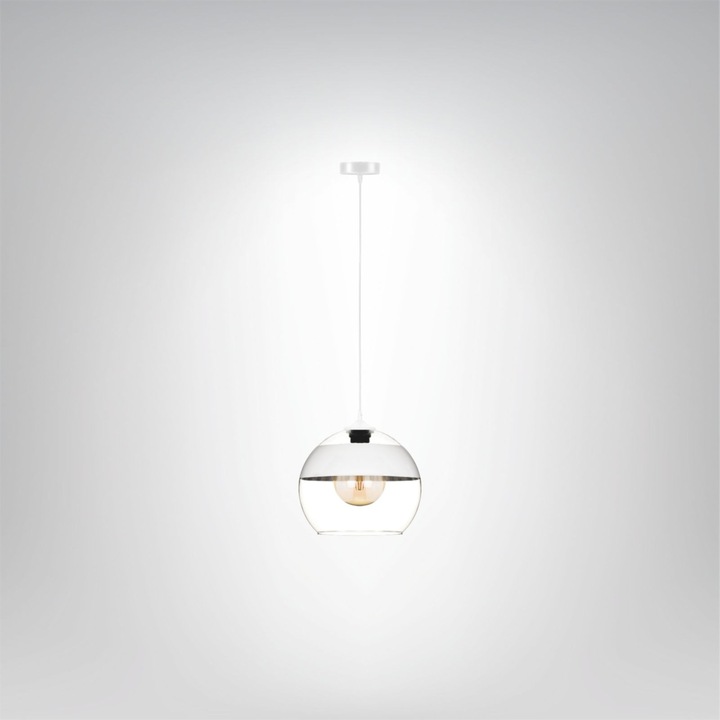 Lampex Thalin függőlámpa, minimalista design, fekete-fehér, 1L vagy M
