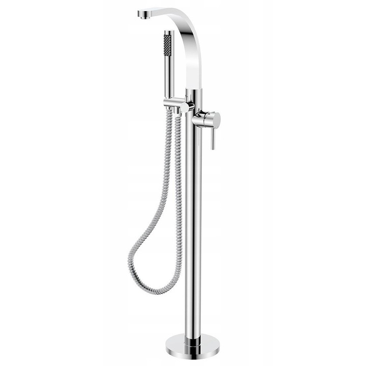 Besco Decco III króm padlóra szerelhető kádcsaptelep 100,5cm 26cm 150cm