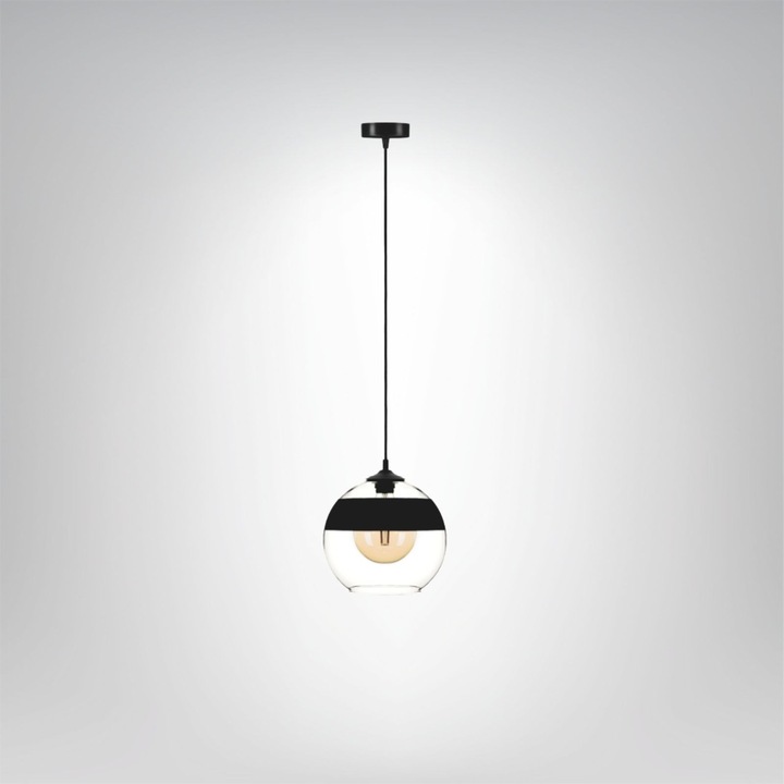 Lustra suspendata Lampex Sunnia M negru 30x30cm