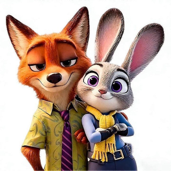 Magnet decorativ acrilic Zootopia multicolor 10x10cm