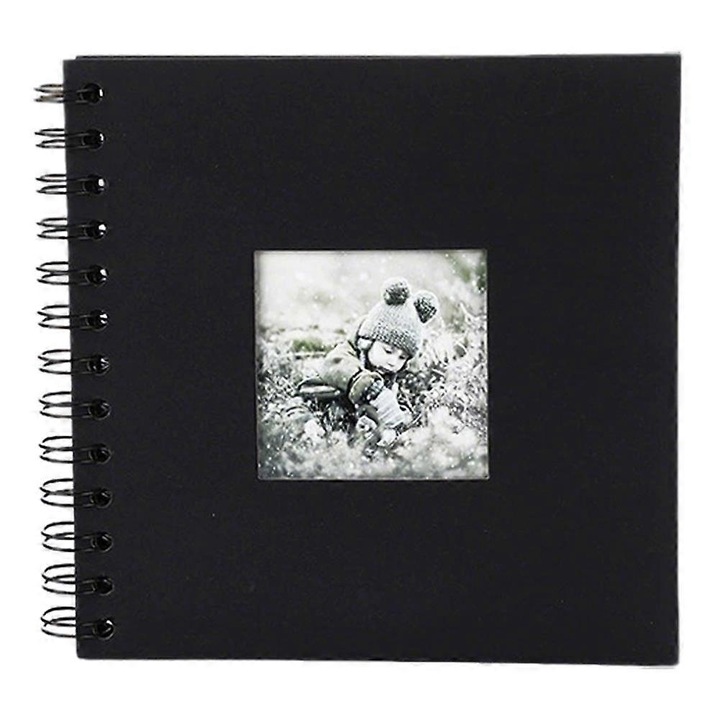 Gyermek fotóalbum 17x17cm fekete 20 oldal DIY