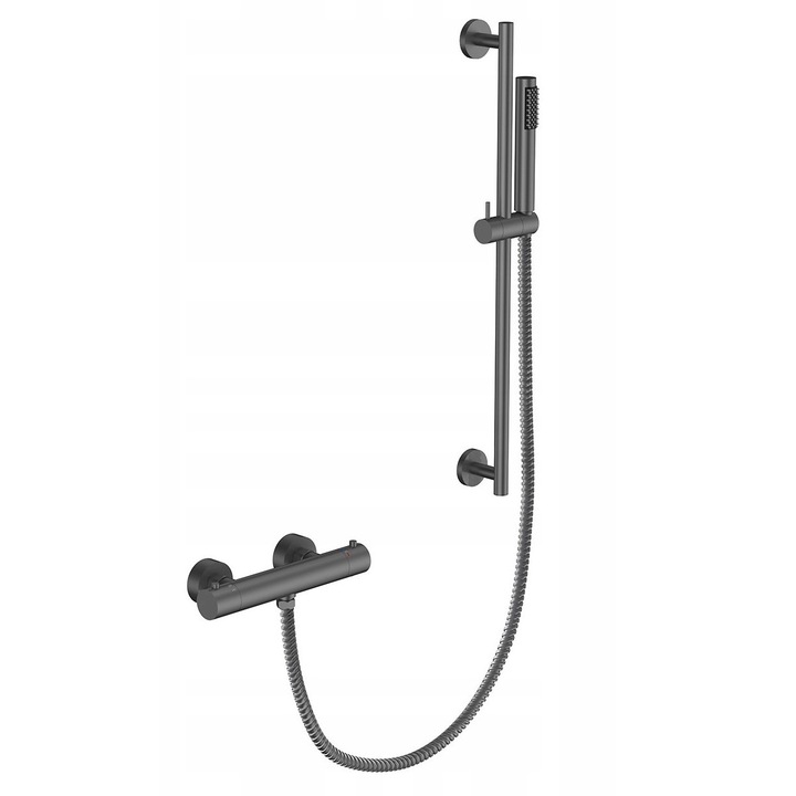 Besco VEO II termosztatikus zuhanygarnitúra grafit 150cm 15cm