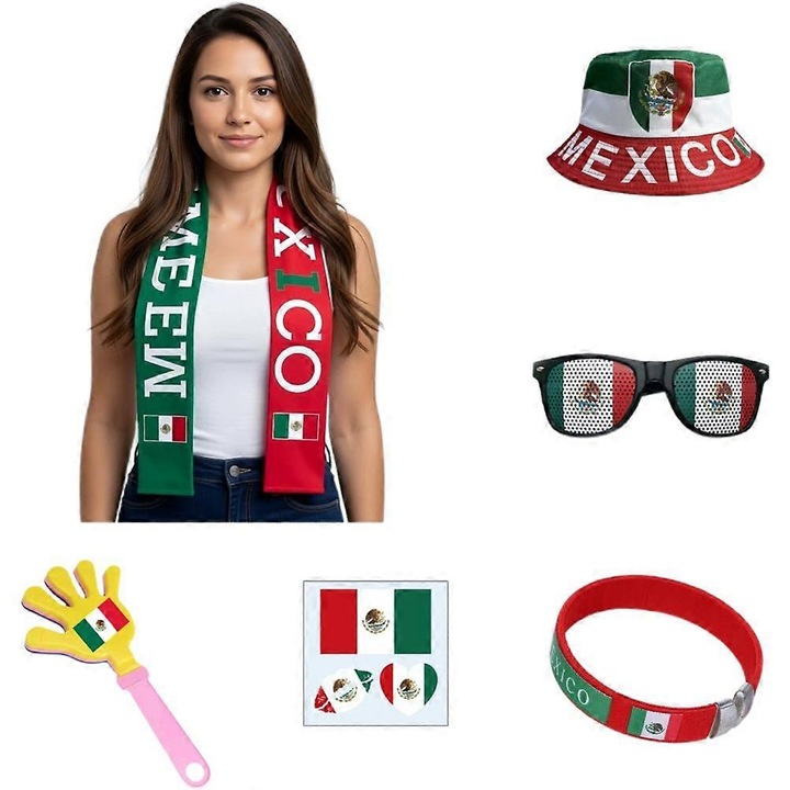 Set accesorii suporteri 6 piese multicolor universal