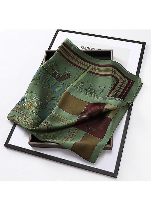 Esarfe patrate imprimate diverse stiluri multicolor 50x50cm