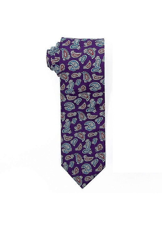 Cravata bumbac florala 7.5cm casual multicolor