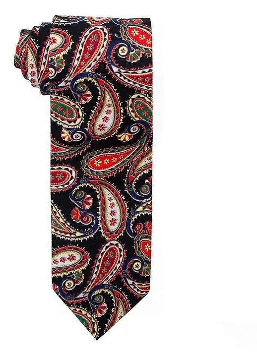 Cravata bumbac floral 7.5cm casual multicolor