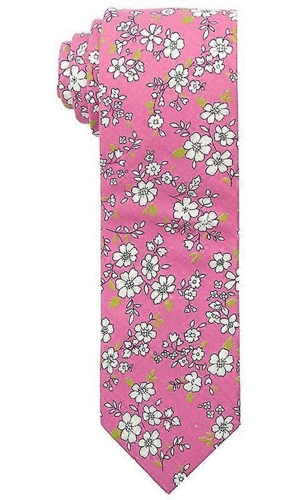 Cravata bumbac floral 7.5cm casual multicolor