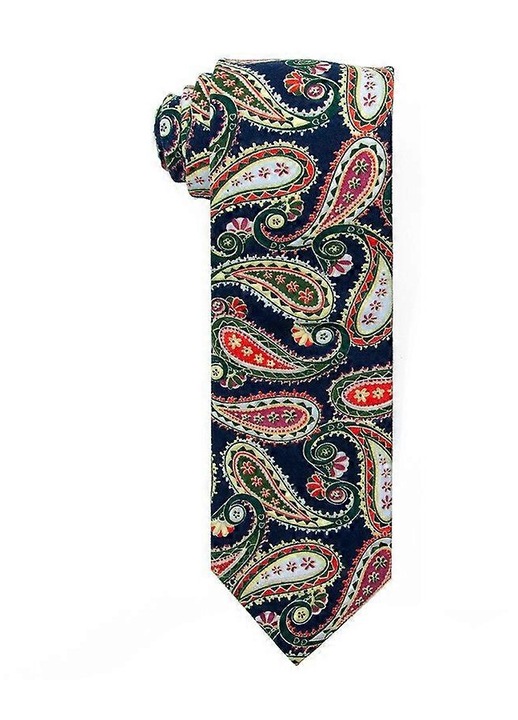 Cravata bumbac floral 7.5cm casual multicolor