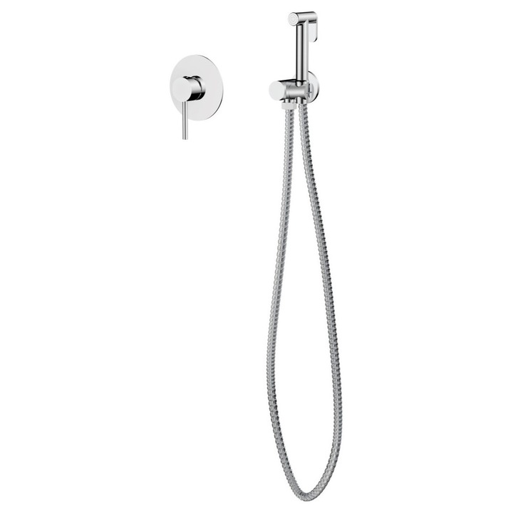 Bidékeverő csaptelep, Besco Veo, falba süllyesztett, króm, 150cm tömlő