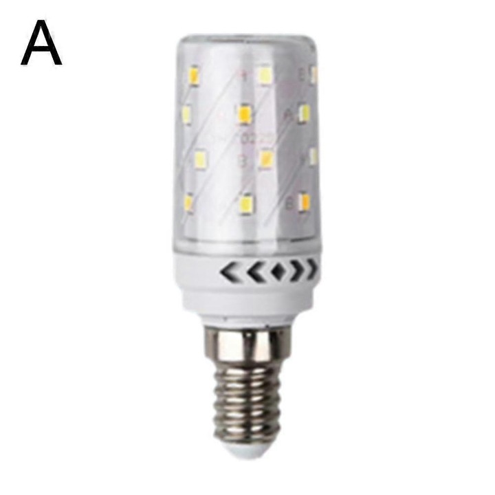 LED царевичен, 12W, алуминий, E14/E27, бял
