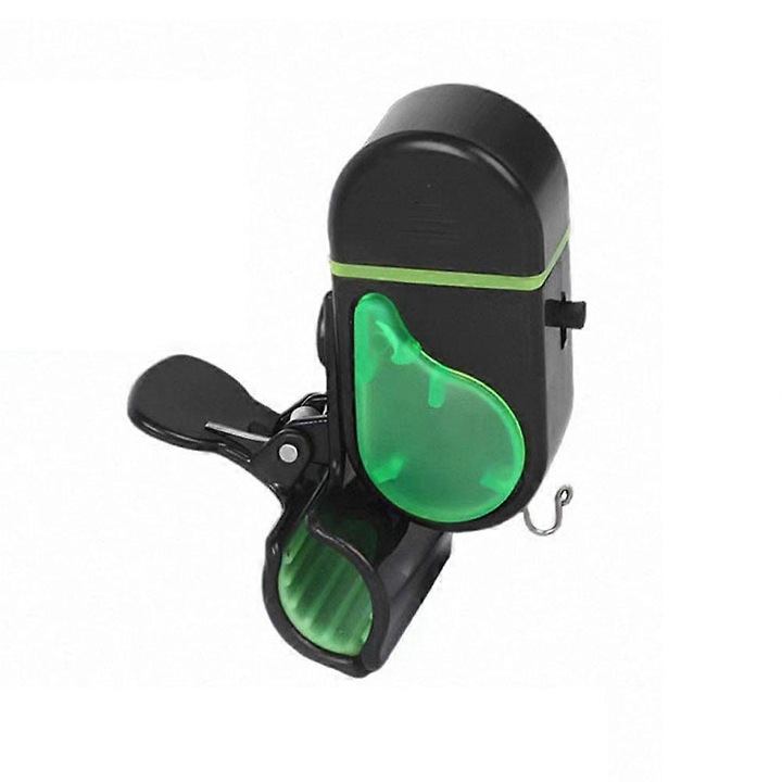 Sistem semnalizare pescuit cu LED, clip siliconic, verde, universal
