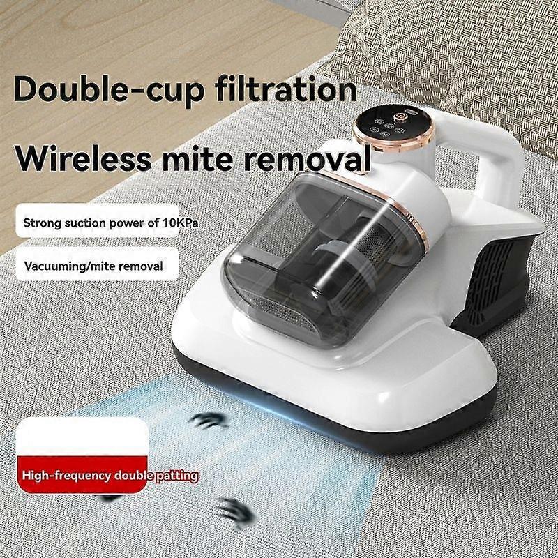 Aspirator portabil wireless, curatare acarieni, capacitate 0.2-0.3L, alb, 12x15cm