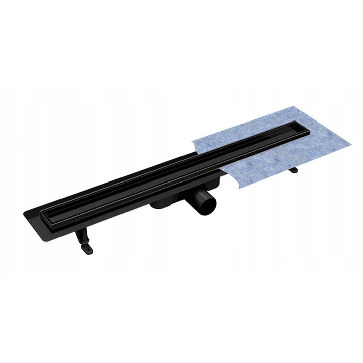 Besco Virgo Nero Duo fekete lineáris zuhanylefolyó 90x6cm