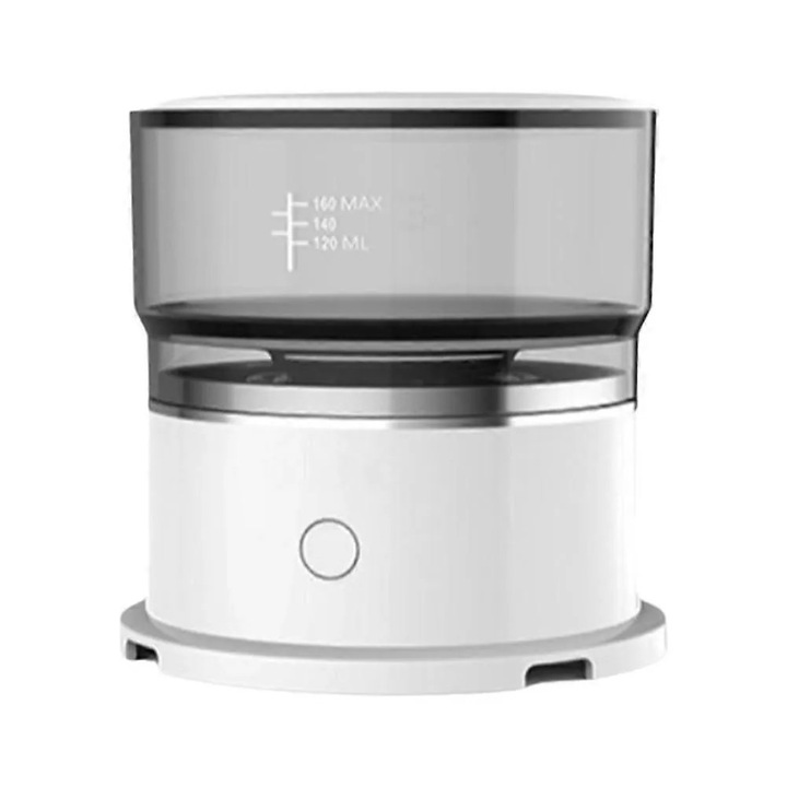 Cafetiera portabila manuala, filtru inox, alb, 15x10x8cm