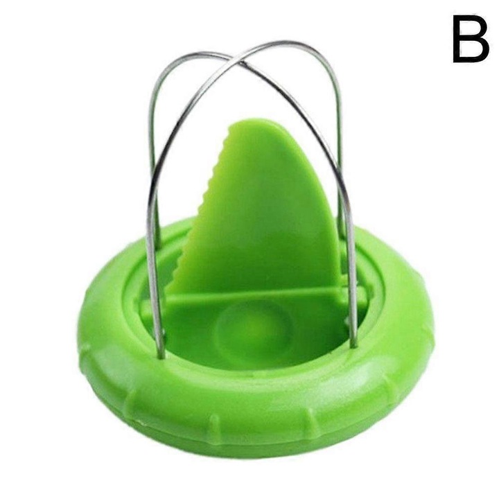 Curatator kiwi inox si ABS verde-galben 7x7cm
