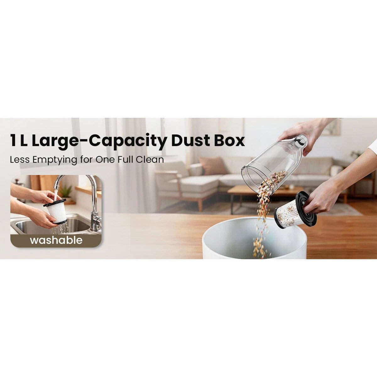Aspirator R7, 3 in 1 vertical si de mana cu cablu, 600 W, usor, fara sac, filtru HEPA, pentru par de animale si covoare, negru