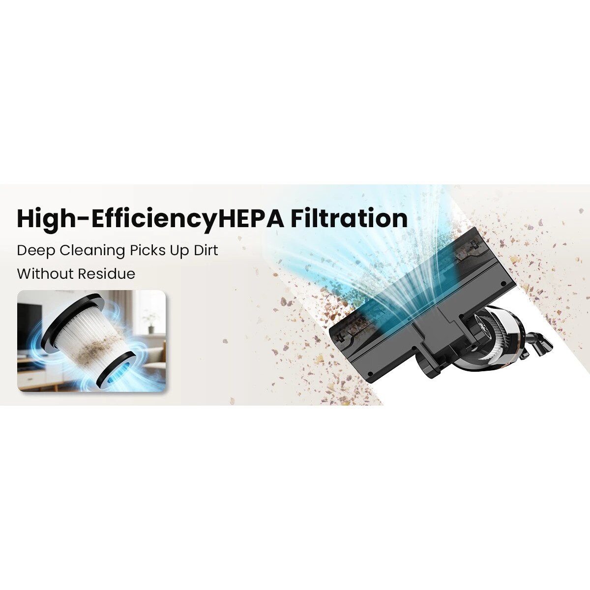 Aspirator R7, 3 in 1 vertical si de mana cu cablu, 600 W, usor, fara sac, filtru HEPA, pentru par de animale si covoare, negru