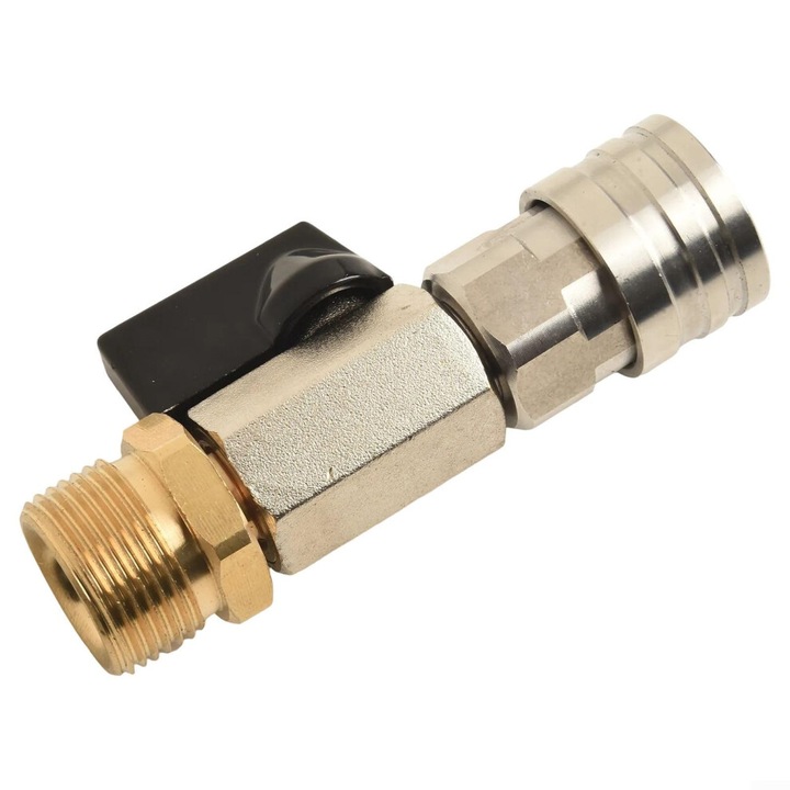 Ventil bila pentru aparat de spalat cu presiune CJ-OB1-K0204-20260626-2143, inox, 4500 PSI, conector rapid 1/4 inch M22, argintiu