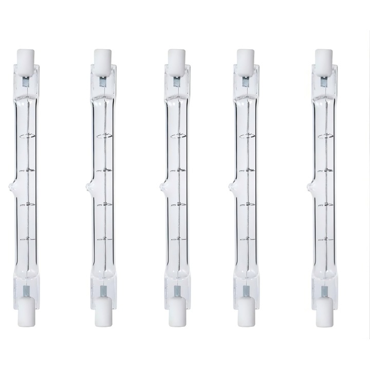Bec halogén R7S 118mm 100W 220V 5 db-os készlet fehér szabályozható