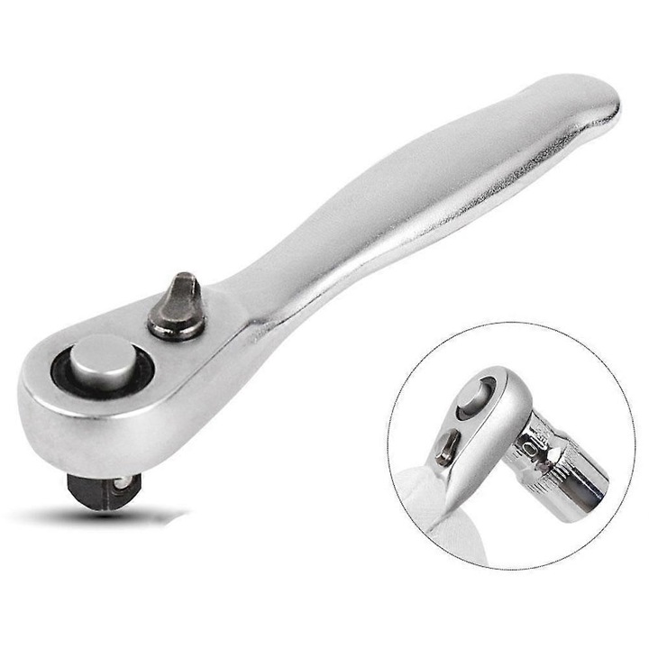 Cheie clichet 1/4 inch, 2 in 1, otel vanadiu, portabila