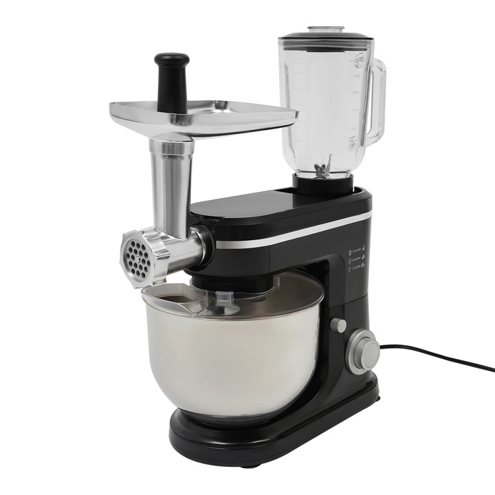 Кухненски робот, Мултифункционален миксер/Кухненски процесор, 1500 W Мощност, За смути, тесто, кайма, сок, За дома и ресторанта