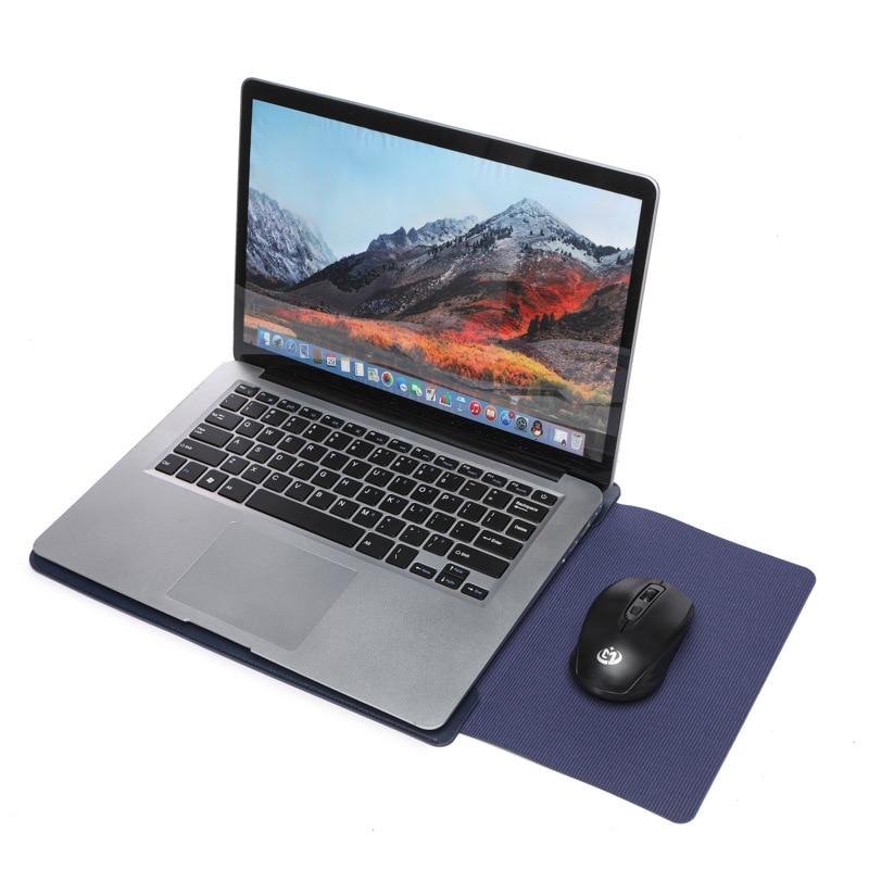 Husa pentru laptop din PVC captusita, ultra-subtire, rezistenta la apa si praf, bleumarin, 15–16" (37.5 x 28 x 2 cm)