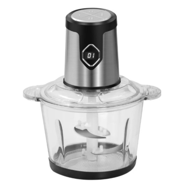Masina de tocat electrica, Mini tocator, Capacitate 250 ml, Compact, Pentru acasa, Certificat CE, Motor puternic