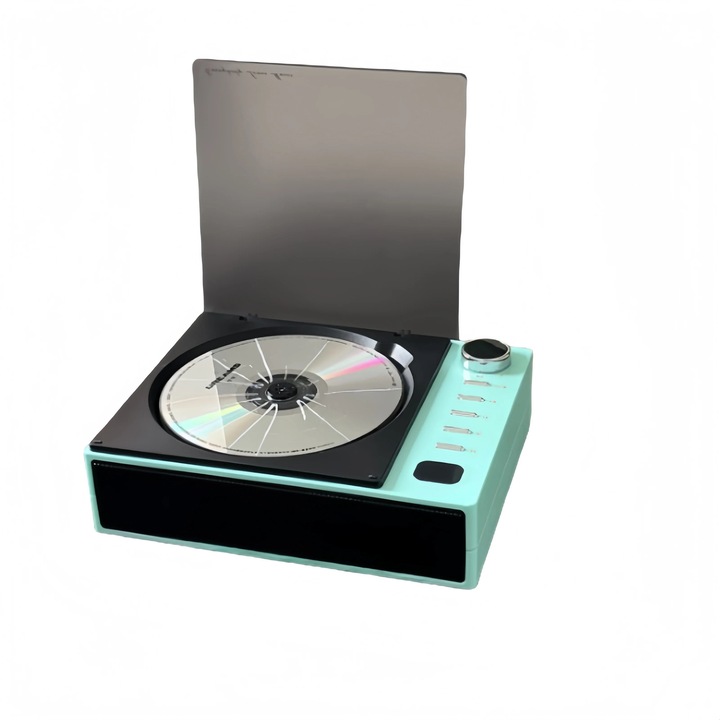 CD player compact, Portabil, Bluetooth, USB/AUX, Difuzoare incorporate, Hi‑Fi stereo, Verde