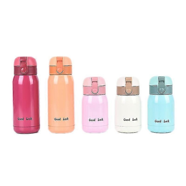 Cana termos mini, 360ml, inox, portabil, albastru cer