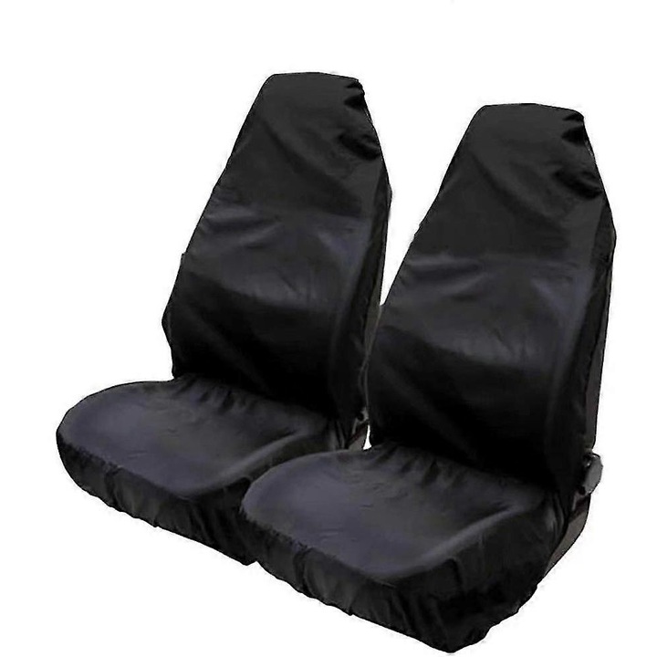 Huse scaun auto universale, set 2 bucati, negru, 132x54cm, rezistente la apa si rupere
