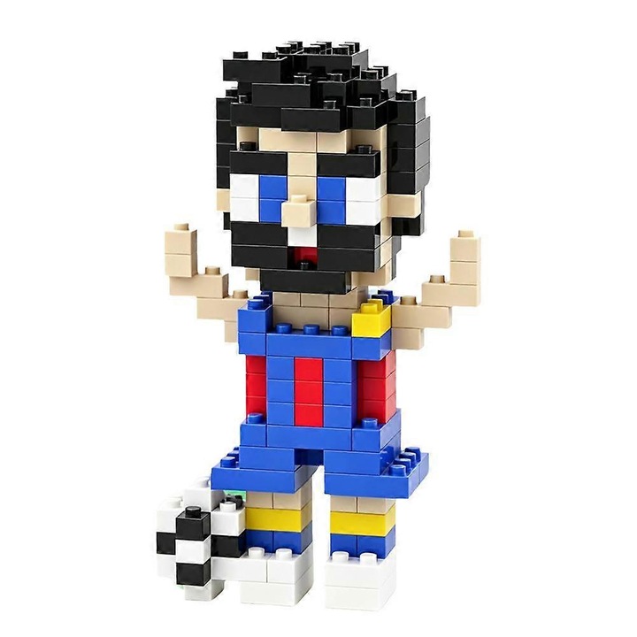 Set blocuri de constructie mini fotbal, 90 piese, multicolor, 11x8x4cm