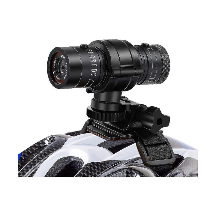 Спортна видеокамера, двойна, FHD1080p, ъгъл 15°, батерия 1600mAh, черна