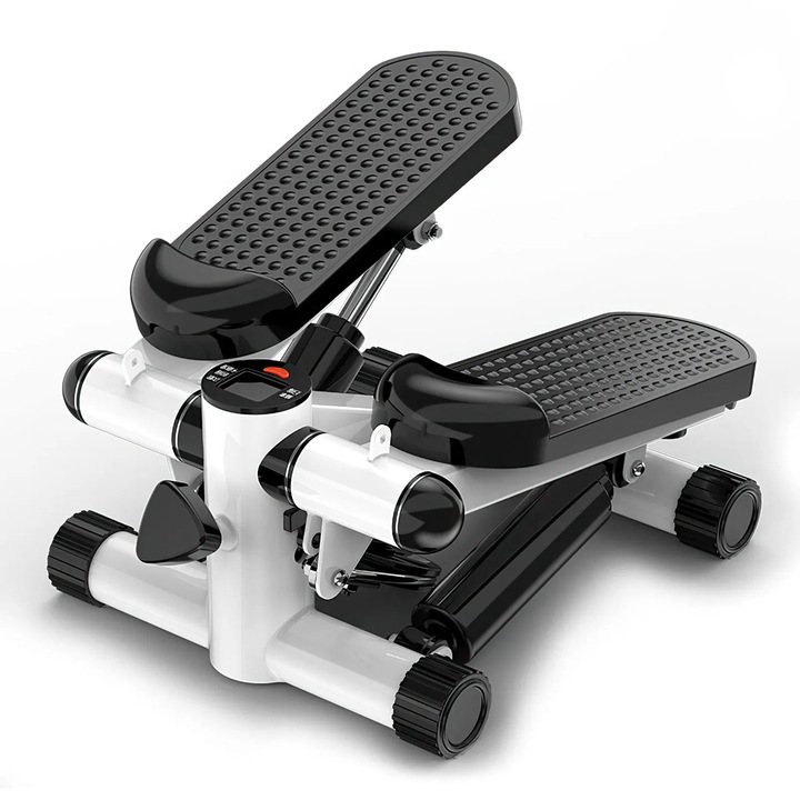 Mini stepper, Aparat scara hidraulic, Afisaj LCD cu contor, Corzi de rezistenta si cablu de tragere, Pedale antiderapante, Fitness cardio acasa