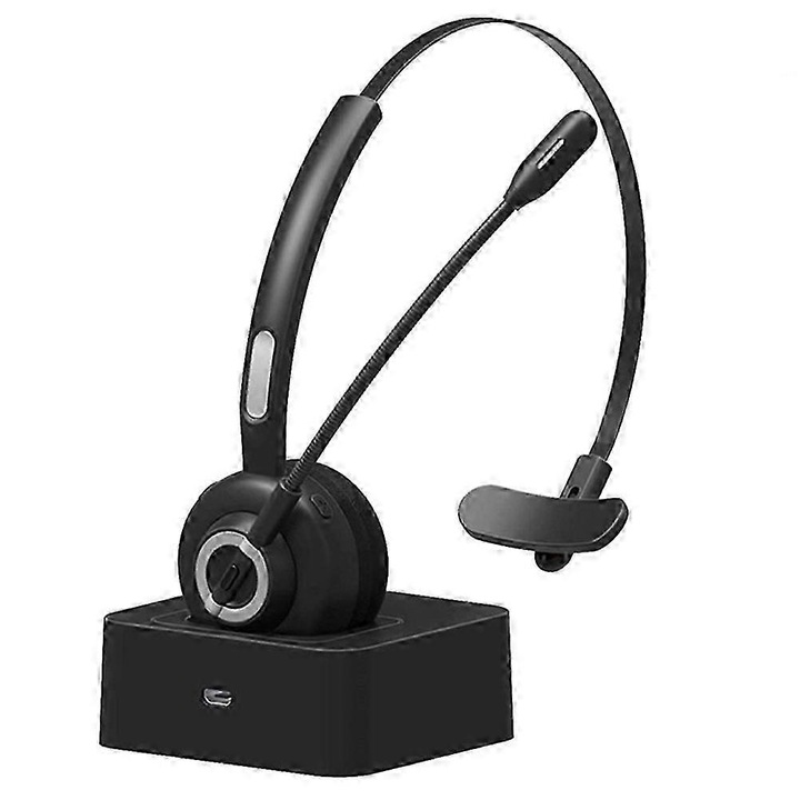 M97 Bluetooth fejhallgató, zajszűrős mikrofon, fekete, 16x14x5cm