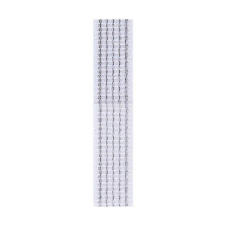 Sportos nylon óraszíj, fehér csíkos, 23.5cm