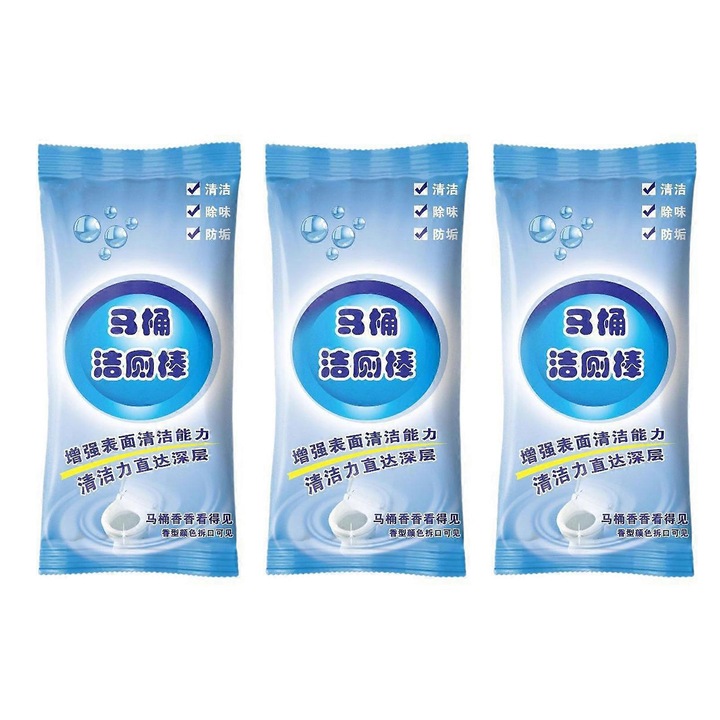 Beteti de curatare toaleta 3 buc multicolor 120g