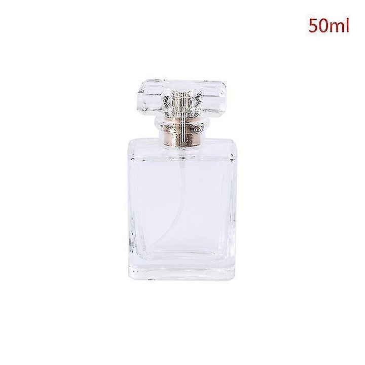 Sticla parfum reincarcabila, 50ml, sticla groasa, alb